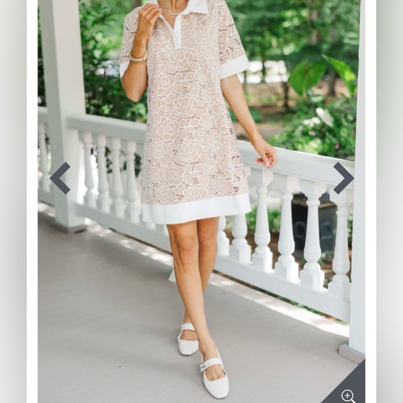 Shop The Mint Dresses & Skirts - Delicate Days Taupe Crochet Dress by Shop the Mint